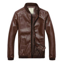 New Arrival Leather Jacket - MenOutwear-Brown-M-JadeMoghul Inc.