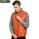 New Arrival Men Sleeveless Jacket Winter Ultralight White Duck Down Slim Windproof Warm Waistcoat-Navy Blue-XL-JadeMoghul Inc.