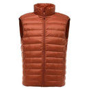 New Arrival Men Sleeveless Jacket Winter Ultralight White Duck Down Slim Windproof Warm Waistcoat-Orange-XL-JadeMoghul Inc.