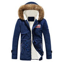 New Arrival Men Thick Warm Winter Down Coat With Fur Collar Army Green-Blue-XXXL-JadeMoghul Inc.