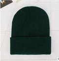 New Autumn Winter Casual Set Head Beanies Men Women Couple Knit Caps-dark green-JadeMoghul Inc.