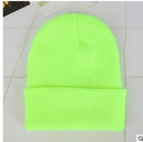 New Autumn Winter Casual Set Head Beanies Men Women Couple Knit Caps-Fluorescent green-JadeMoghul Inc.