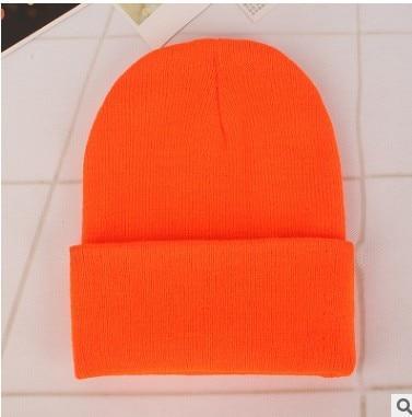 New Autumn Winter Casual Set Head Beanies Men Women Couple Knit Caps-orange-JadeMoghul Inc.