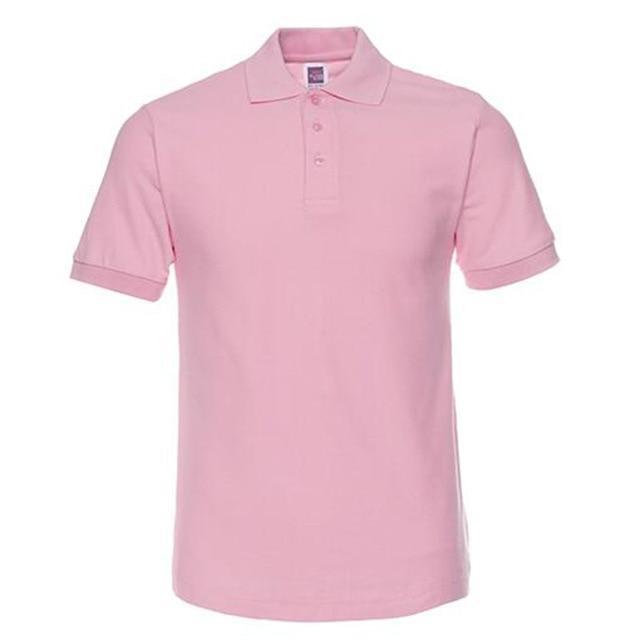 New Brand Men Polo Shirts Mens Cotton Short Sleeve Polos Shirt Casual Solid Color Shirt Camisa Polo Masculina De Marca S-3XL-pink-S-JadeMoghul Inc.
