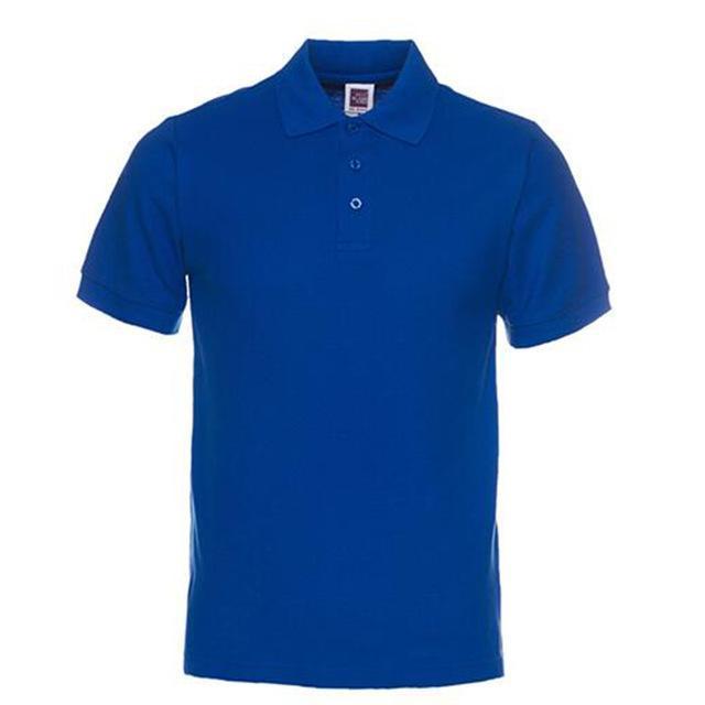 New Brand Men Polo Shirts Mens Cotton Short Sleeve Polos Shirt Casual Solid Color Shirt Camisa Polo Masculina De Marca S-3XL-royal blue-S-JadeMoghul Inc.