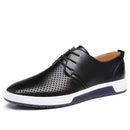 New  Casual Shoes For Men / Leather Luxury Flat Shoes