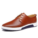 New  Casual Shoes For Men / Leather Luxury Flat Shoes