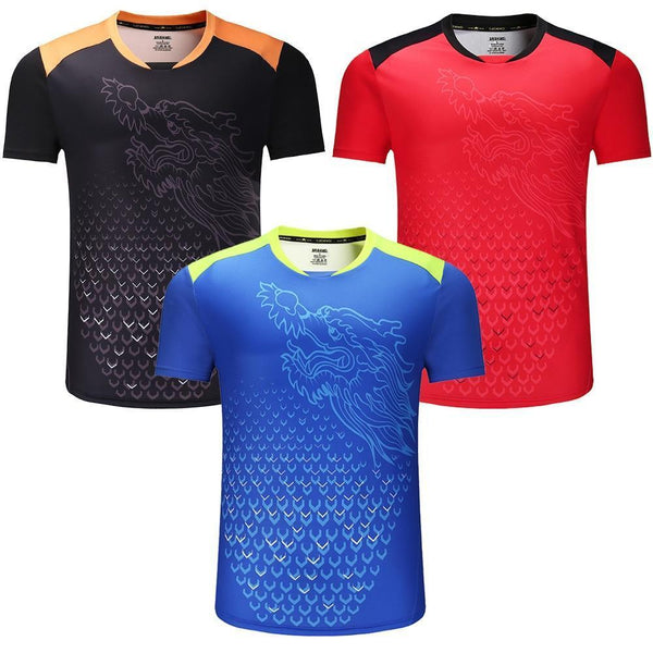New CHINA Dragon table tennis shirts Men , ping pong sport shirts , Chinese table tennis clothes , table tennis Trainning Shirts-Man one shirt-4XL-JadeMoghul Inc.