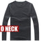 New Cotton Long Sleeve V-Neck Shirt-O neck Dark Gray-S-JadeMoghul Inc.