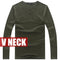 New Cotton Long Sleeve V-Neck Shirt-V neck Army-S-JadeMoghul Inc.