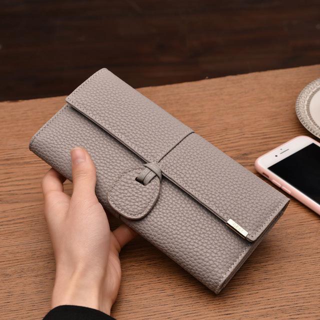 New Design Leather Wallets Women Luxury Brand Purses Woman Wallet Long Hasp Female Purse Card Holder Clutch Feminina Carteira-gray-JadeMoghul Inc.