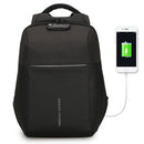 New Design: USB Recharging Laptop Backpack / Custom Lock Design Backpack-Anti-thief Black-China-15.6 inch-JadeMoghul Inc.