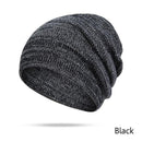 New Design Winter Hats Women Men Beanies Solid Color Autumn Winter Knitted Hat Cap Unisex Cotton-black-JadeMoghul Inc.