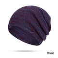 New Design Winter Hats Women Men Beanies Solid Color Autumn Winter Knitted Hat Cap Unisex Cotton-blue-JadeMoghul Inc.