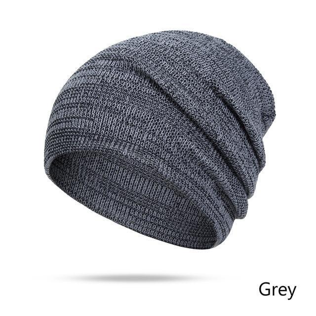 New Design Winter Hats Women Men Beanies Solid Color Autumn Winter Knitted Hat Cap Unisex Cotton-gray-JadeMoghul Inc.