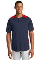 New Era Diamond Era 2-Button Jersey. NEA221-Activewear-True Navy/ Scarlet-4XL-JadeMoghul Inc.