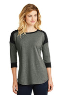 New Era Ladies Heritage Blend3/4-Sleeve Baseball Raglan Tee. LNEA104-T-shirts-Black/ Black Twist-4XL-JadeMoghul Inc.