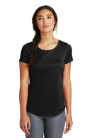 New Era Ladies Series Performance Scoop Tee. LNEA200-Activewear-Black Solid-XS-JadeMoghul Inc.