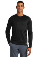 New Era Series Performance Long Sleeve Crew Tee. NEA201-Activewear-Black Solid-4XL-JadeMoghul Inc.