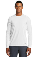 New Era Series Performance Long Sleeve Crew Tee. NEA201-Activewear-White Solid-4XL-JadeMoghul Inc.