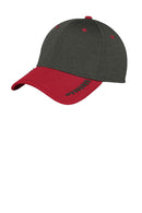 New Era Shadow Stretch Heather Colorblock Cap. NE704-Caps-Scarlet/ Black Shadow Heather-S/M-JadeMoghul Inc.