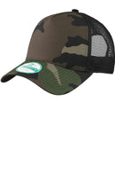 New Era Snapback Trucker Cap. NE205-Caps-Camo/ Black-OSFA-JadeMoghul Inc.