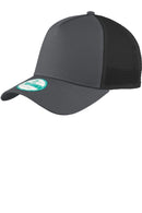 New Era Snapback Trucker Cap. NE205-Caps-Graphite/ Black-OSFA-JadeMoghul Inc.