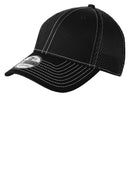 New Era - Stretch MeshContrast Stitch Cap. NE1120-Caps-Black/White-L/XL-JadeMoghul Inc.