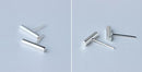 New Fashion 925 Sterling Silver straight Bar /Stick Stud Earrings Piercing Vertical Bar Gift for Men Women geometric GTLE492-1-TYPE 1-JadeMoghul Inc.