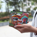 New Fashion cartoon wallet brand designed short women wallet zipper female purse card holder Carteira-blue-JadeMoghul Inc.