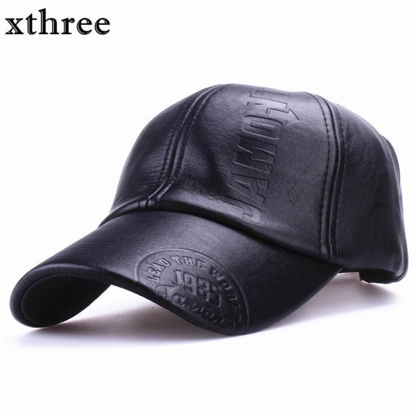 New Fashion High Quality Leather Cap-Black-adult-JadeMoghul Inc.