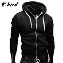 New Fashion Hoodies Brand Men Zipper Sweatshirt Male Hoody-Black and white-M-JadeMoghul Inc.