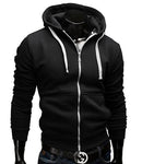 New Fashion Hoodies Brand Men Zipper Sweatshirt Male Hoody-Black and white-M-JadeMoghul Inc.