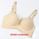 New Fashion Lady Solid Bras Women Push Up Bra Deep V Sexy Brassiere Seamless Wire Free Bras 2017-Beige-A-32-JadeMoghul Inc.