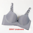 New Fashion Lady Solid Bras Women Push Up Bra Deep V Sexy Brassiere Seamless Wire Free Bras 2017-Grey-A-32-JadeMoghul Inc.