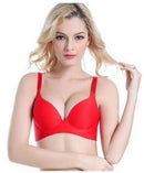 New Fashion Lady Solid Bras Women Push Up Bra Deep V Sexy Brassiere Underwear Seamless Wire Free Bras For Women-red-70A-JadeMoghul Inc.