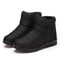 New Fashion Men Boots High Quality Waterproof Ankle Snow Boots Shoes Warm Fur Plush Hook & Loop Winter Shoes Free Shipping-BLACK-6.5-JadeMoghul Inc.