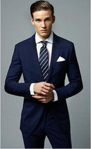 New Fashion Men Dark Blue Slim Fit Wedding Suit (2 Pieces)-as picture_18-S_18-JadeMoghul Inc.