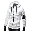 NEW Fashion Men Hoodie / Casual Zipper Hooded Jacket-White-M-JadeMoghul Inc.