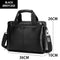 New Fashion Pu male commercial briefcase / Leather vintage men's messenger bag/casual Large Size Business bag-Black-JadeMoghul Inc.