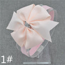 new hairbands newborn Silver Bow Headband Hair Bowknot Headbands Girls Bows Headbands Headwear Hair Accessories-1-Size fits all-JadeMoghul Inc.