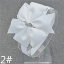 new hairbands newborn Silver Bow Headband Hair Bowknot Headbands Girls Bows Headbands Headwear Hair Accessories-2-Size fits all-JadeMoghul Inc.