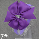 new hairbands newborn Silver Bow Headband Hair Bowknot Headbands Girls Bows Headbands Headwear Hair Accessories-7-Size fits all-JadeMoghul Inc.