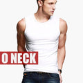 New High Quality Fashion Men's Summer Clothing Robust Body Slimming Cotton Undershirt Shaper Vest Man's Muscle Tank Tops-O neck White-S-JadeMoghul Inc.