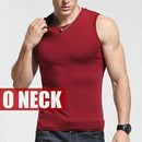 New High Quality Fashion Men's Summer Clothing Robust Body Slimming Cotton Undershirt Shaper Vest Man's Muscle Tank Tops-O neck Wine-S-JadeMoghul Inc.