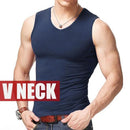 New High Quality Fashion Men's Summer Clothing Robust Body Slimming Cotton Undershirt Shaper Vest Man's Muscle Tank Tops-V neck Paon-S-JadeMoghul Inc.