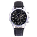 New High Quality Men Fashion Leather Strap Quartz Watch AExp