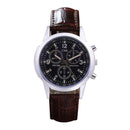 New High Quality Men Fashion Leather Strap Quartz Watch AExp