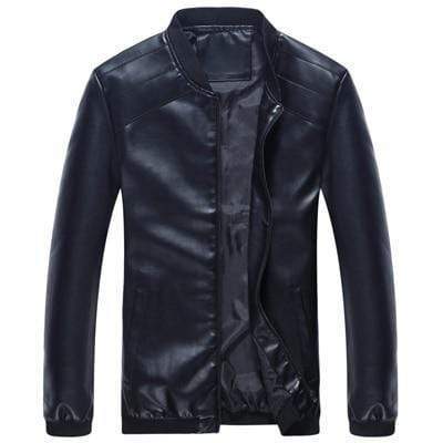 New Leather Jackets - Men's PU Leather Slim Fit Jacket JadeMoghul Inc. 