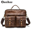 NEW Men Bag Briefcases Genuine Leather Crossbody Bags Messenger Totes Leather Handbags Laptop Bag AExp